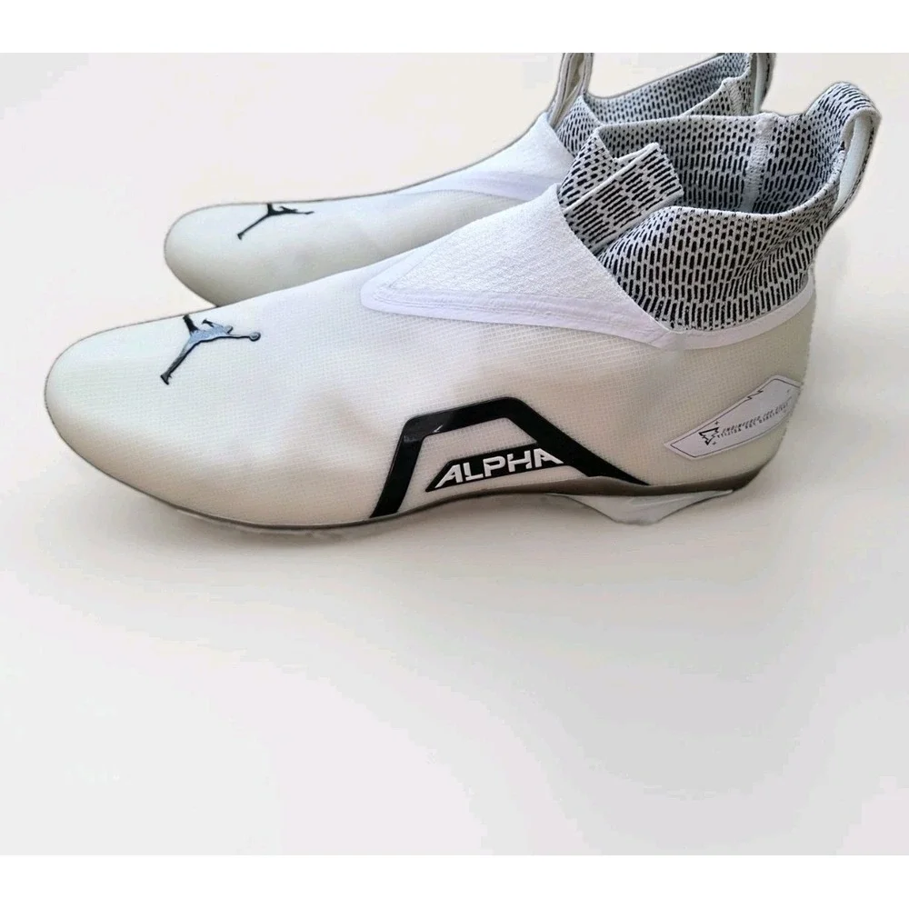 Jordan Alpha Menace‎ Elite 3 Football Cleats White/Black DH3369-100 Size 18